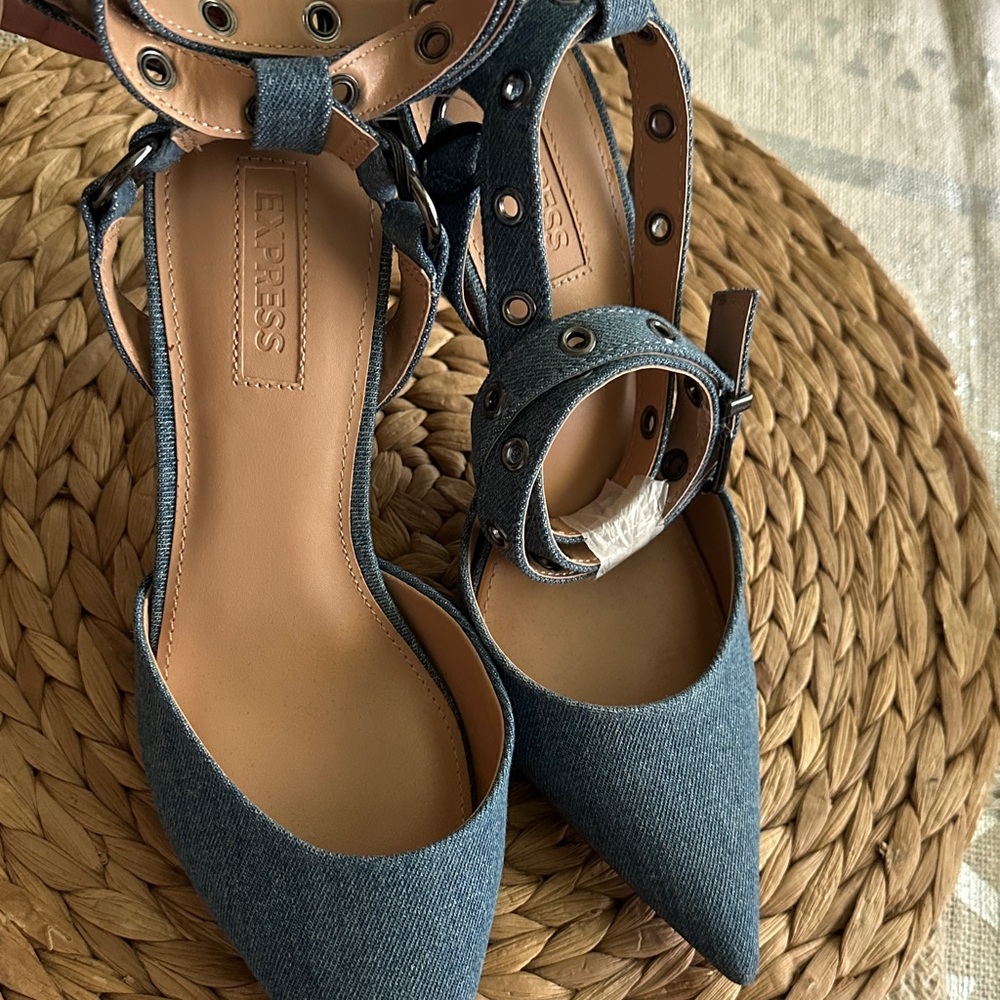 Express Dark Blue Women's Heels